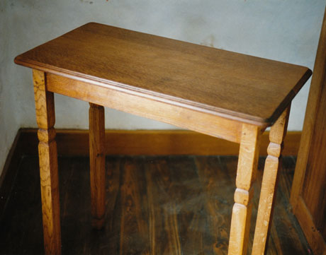 Oak table for relics
