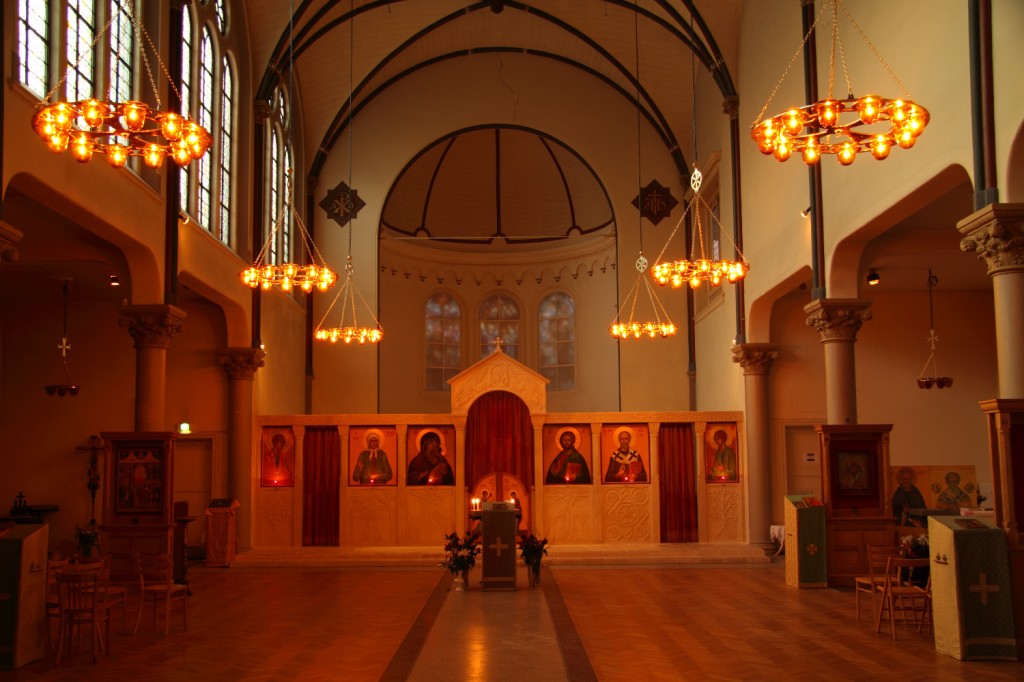 Lighting at St Nicholas Russian Orthodox Church, Amsterdam