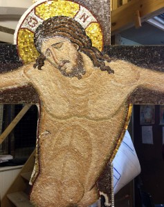 jesus christ crucified mosaic