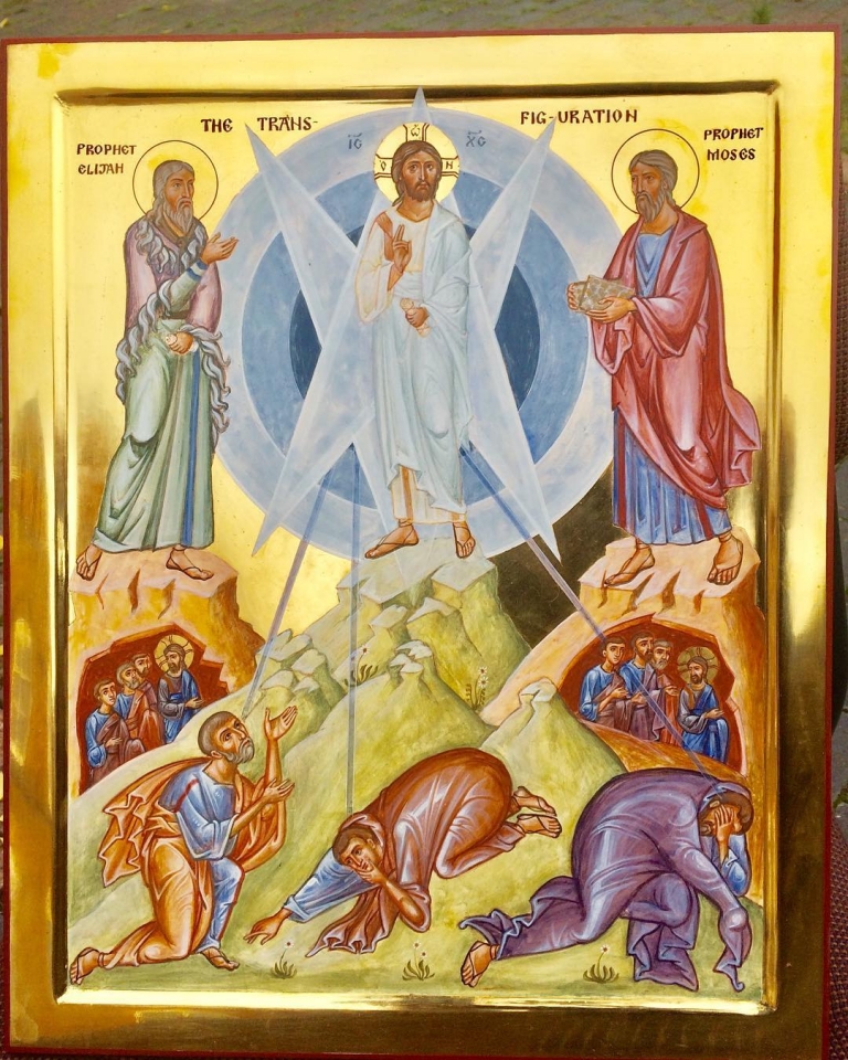 Just finished this icon of the Transfiguration. Christ shows us…